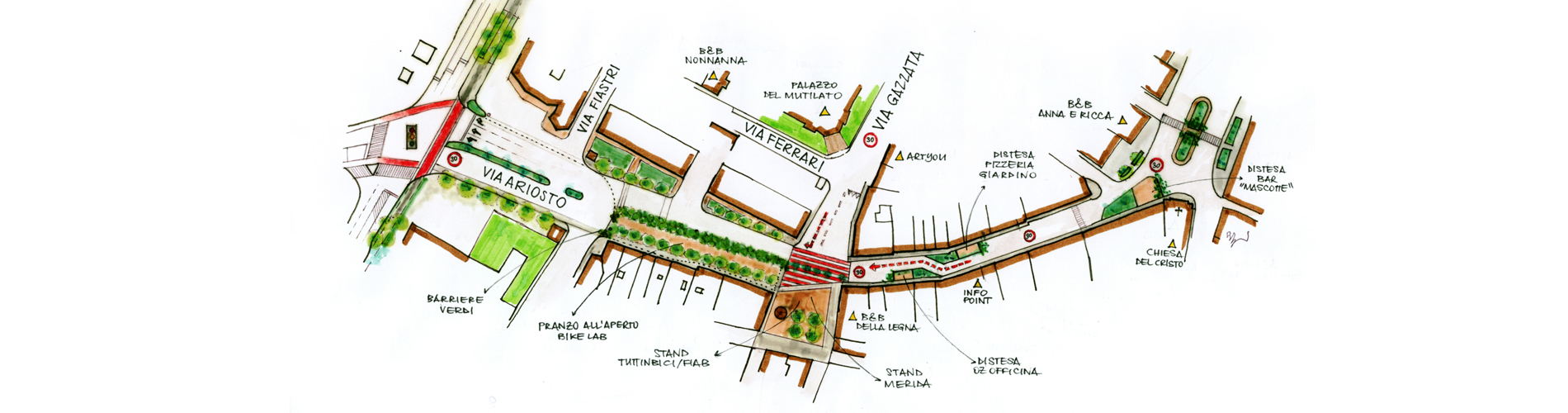 Via Ariosto - Pianta